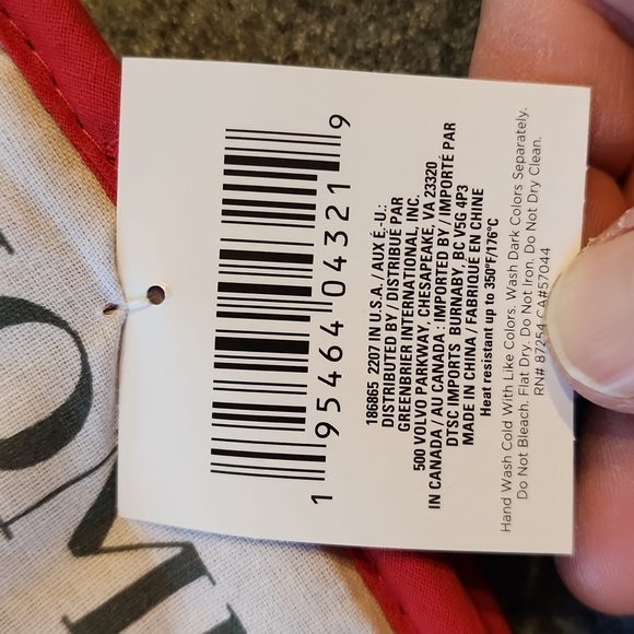 Set of 2 potholders "gnome for the holidays" 7x7 " nwt - Picture 5 of 5